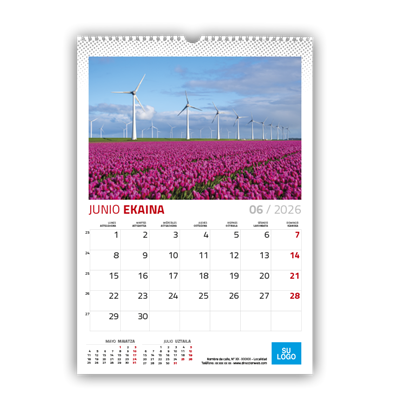 Bilingüe - Calendario A3 mes/página