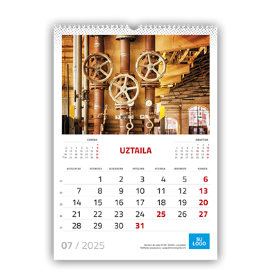 Euskera - Calendario A3 mes/página