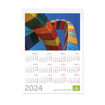 Calendario 31x43 poster en euskera