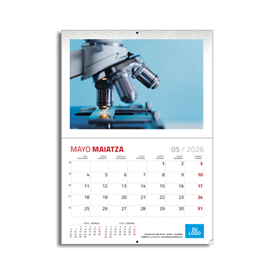 Bilingüe - Calendario A4 grapado